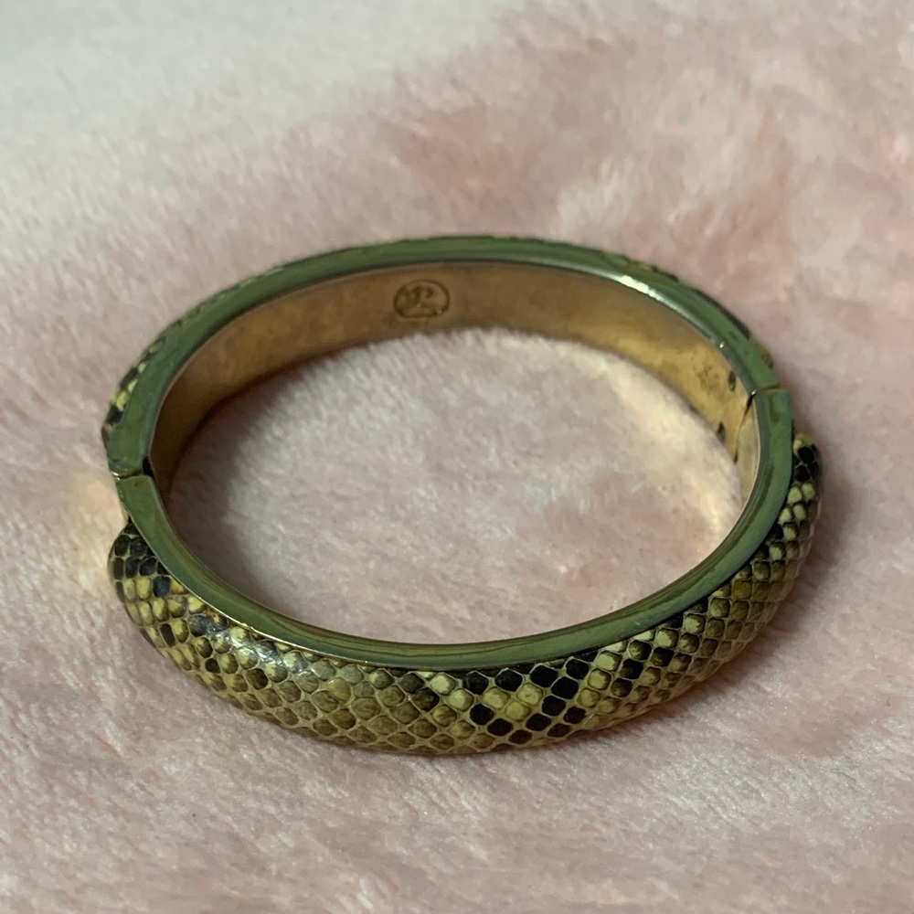 Snakeskin Gold-tones Bangle bracelet